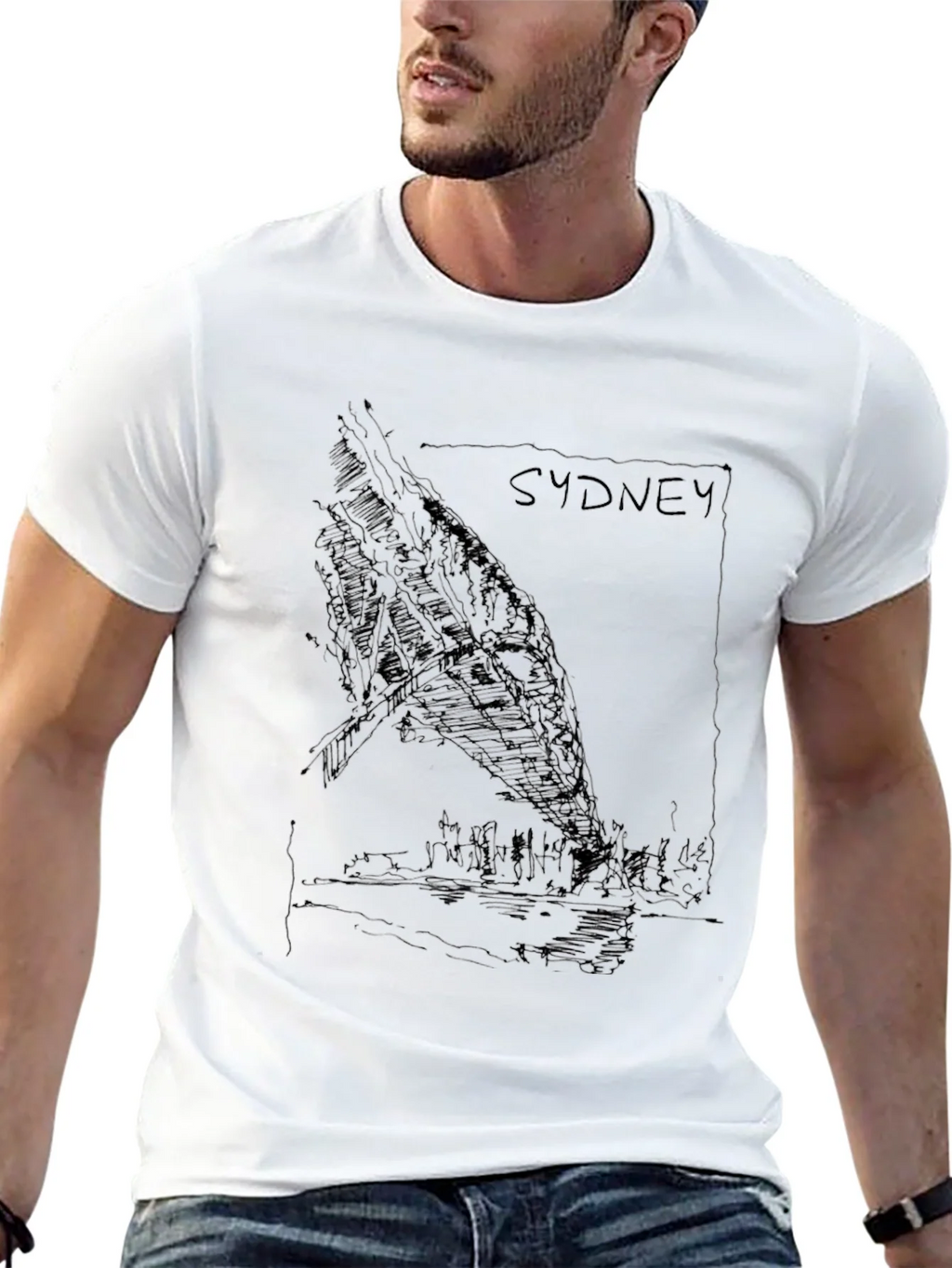Sydney Graphic Tee - Black Unisex T-Shirt product image 4