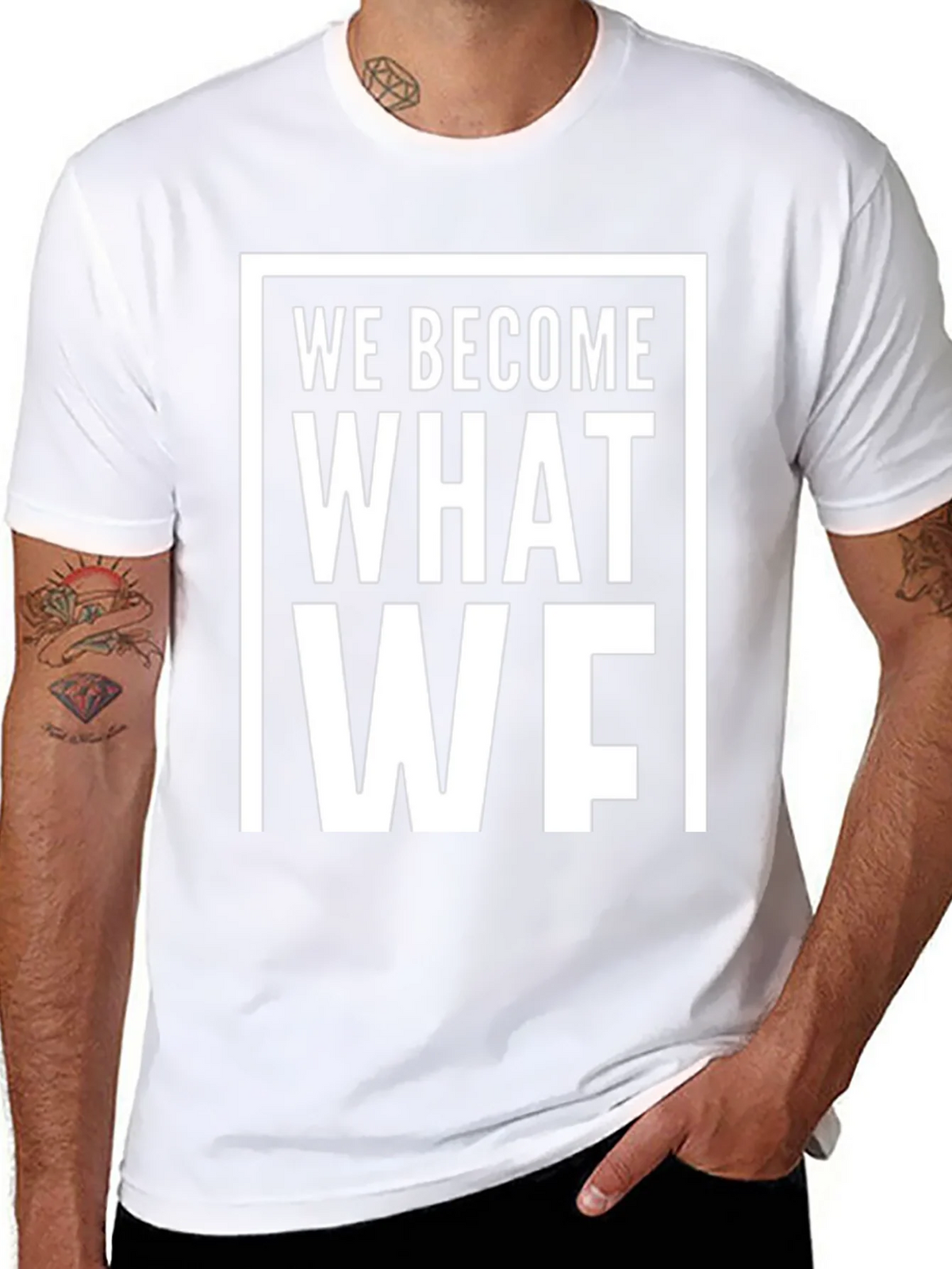 We Become What We Think About T-Shirt - Black product image 10