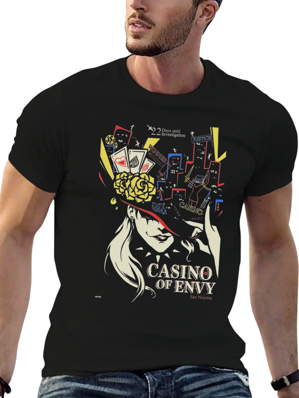 Casino of Envy Graphic T-Shirt - Sae Niijima Persona 5 product image 9