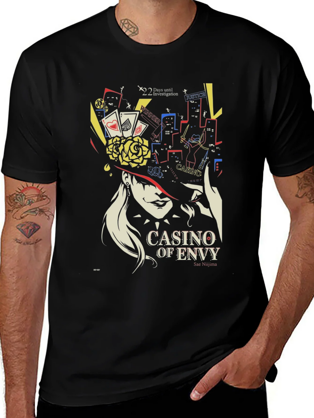 Casino of Envy Graphic T-Shirt - Sae Niijima Persona 5 product image 1