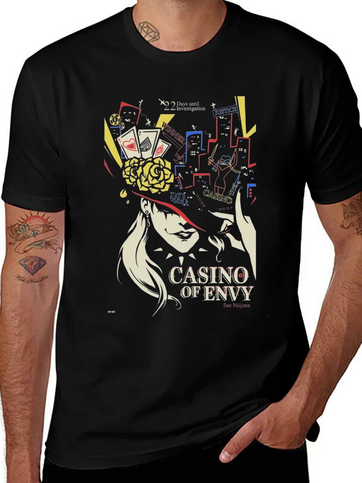Casino of Envy Graphic T-Shirt - Sae Niijima Persona 5 product image 1