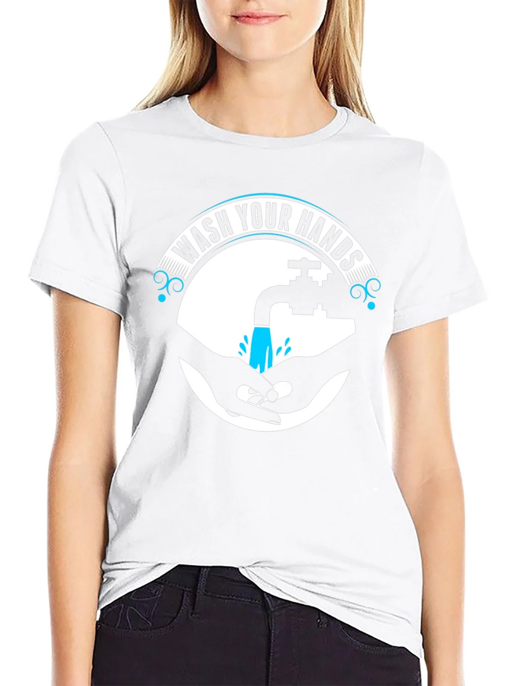 Wash Your Hands Graphic Tee - Black product image 11