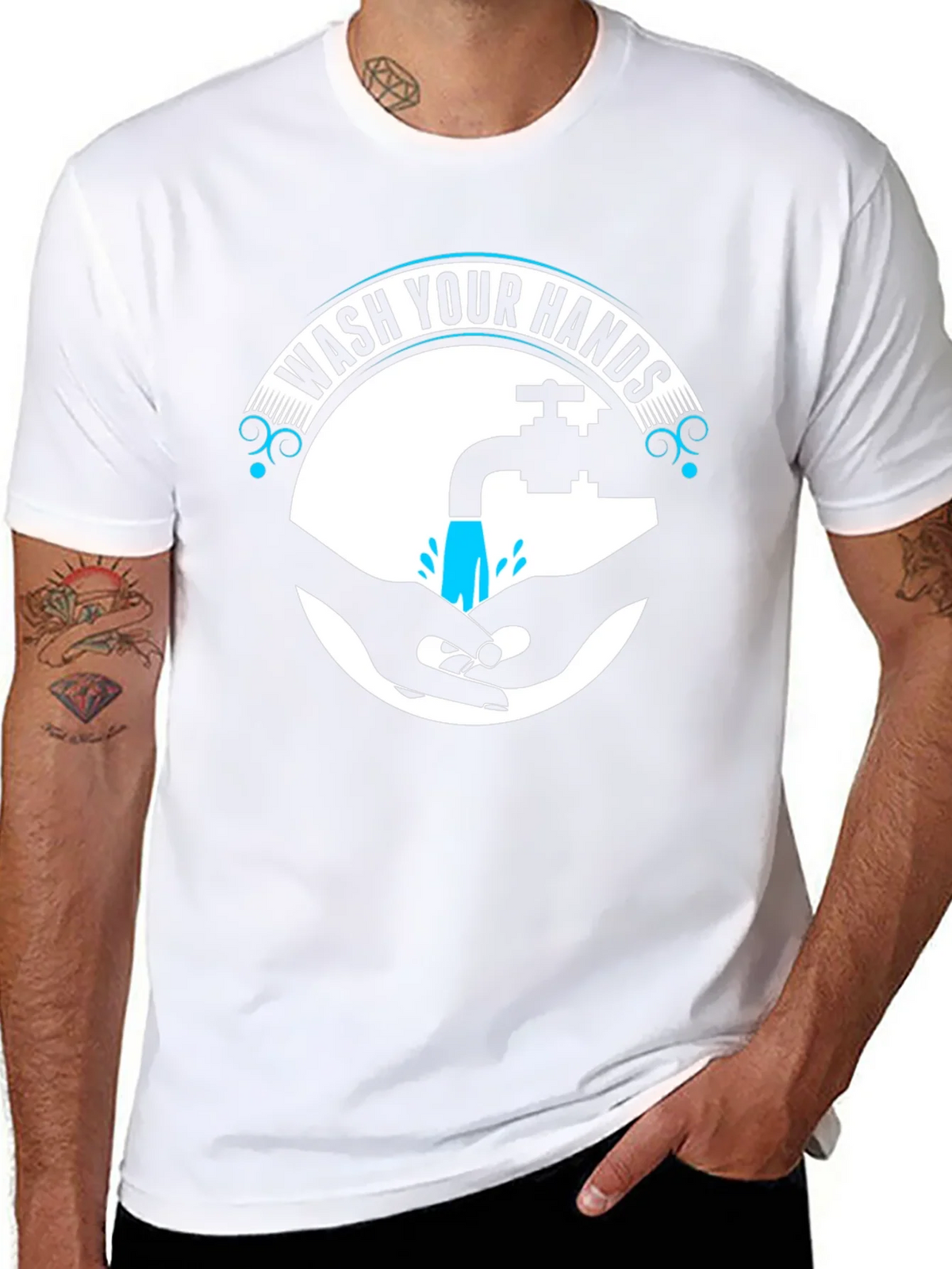 Wash Your Hands Graphic Tee - Black product image 10