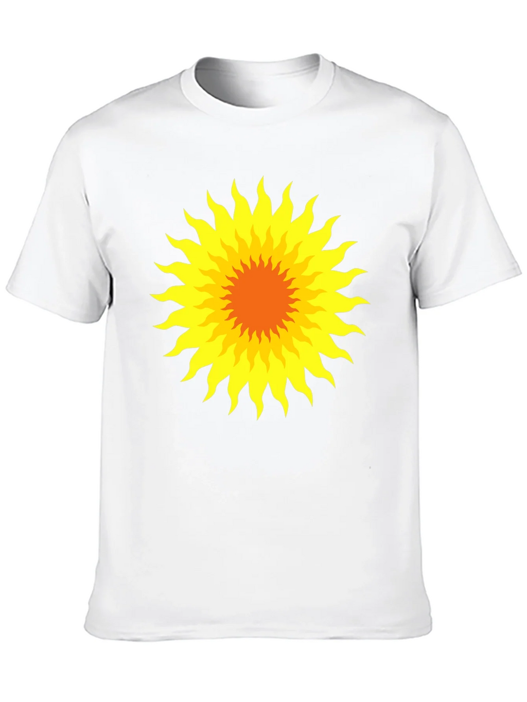 Radiant Sunburst Graphic Tee - Black Cotton T-Shirt product image 12