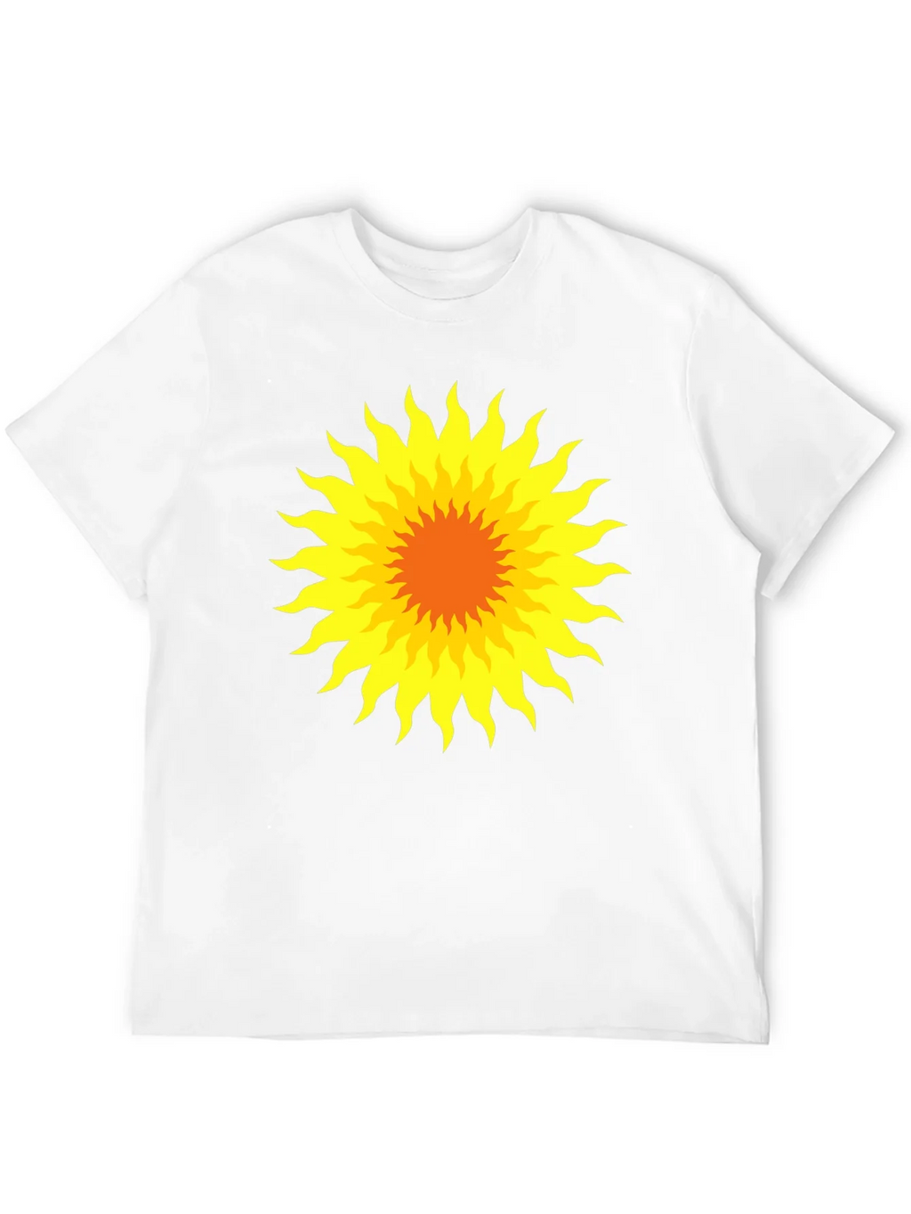 Radiant Sunburst Graphic Tee - Black Cotton T-Shirt product image 3