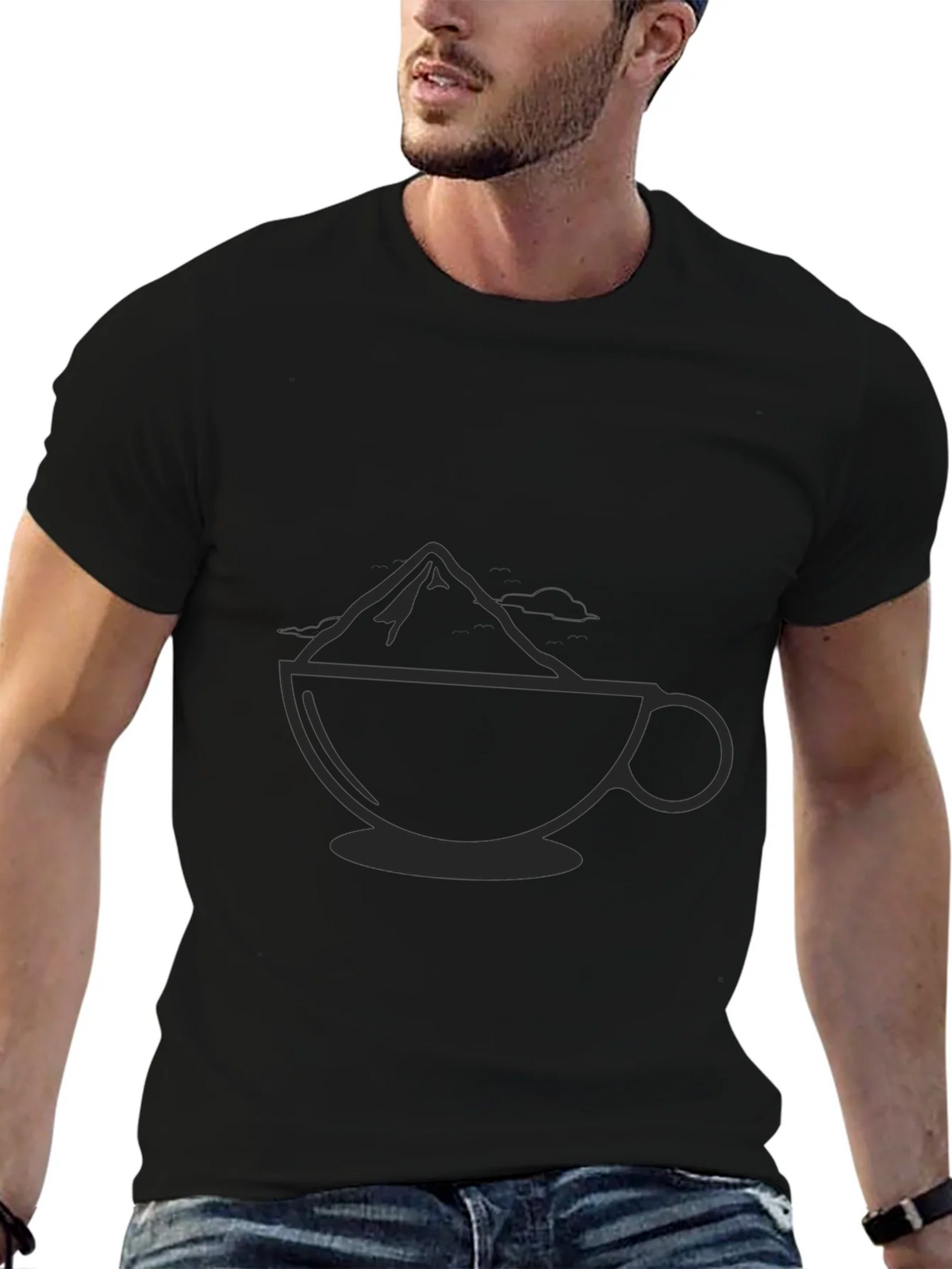 Mountain Coffee Black T-Shirt product image 8