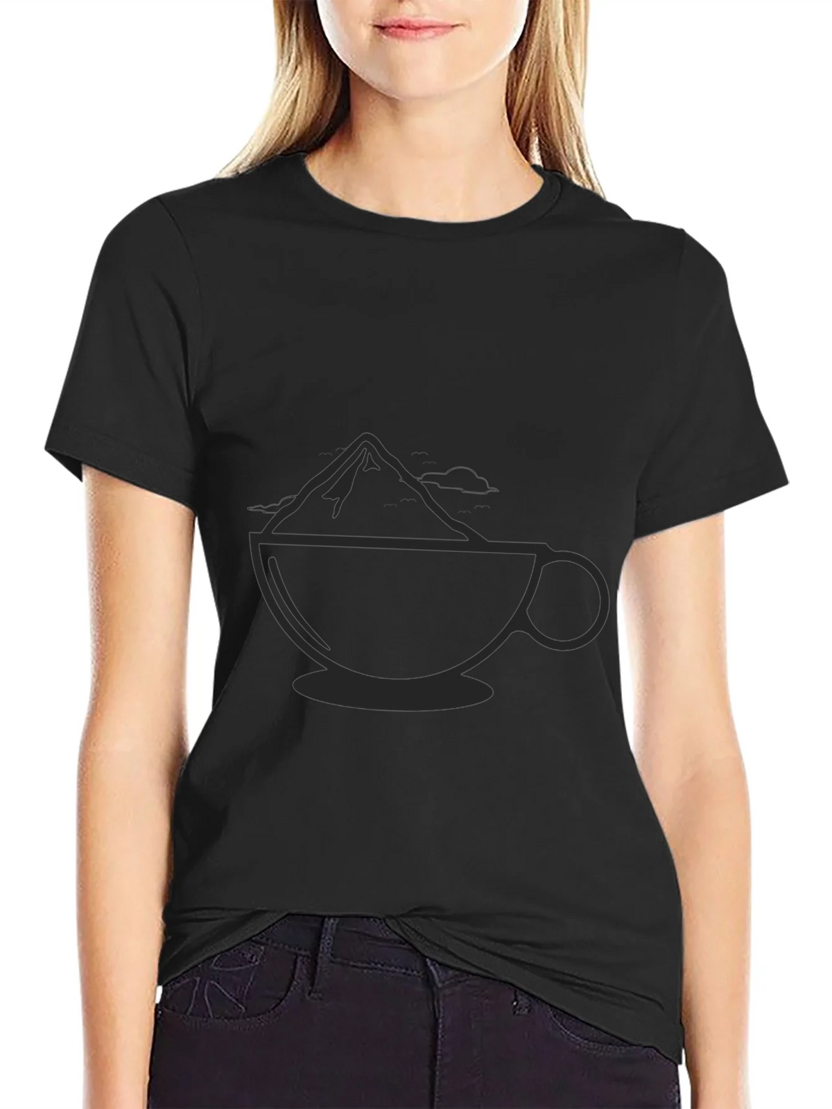 Mountain Coffee Black T-Shirt product image 5
