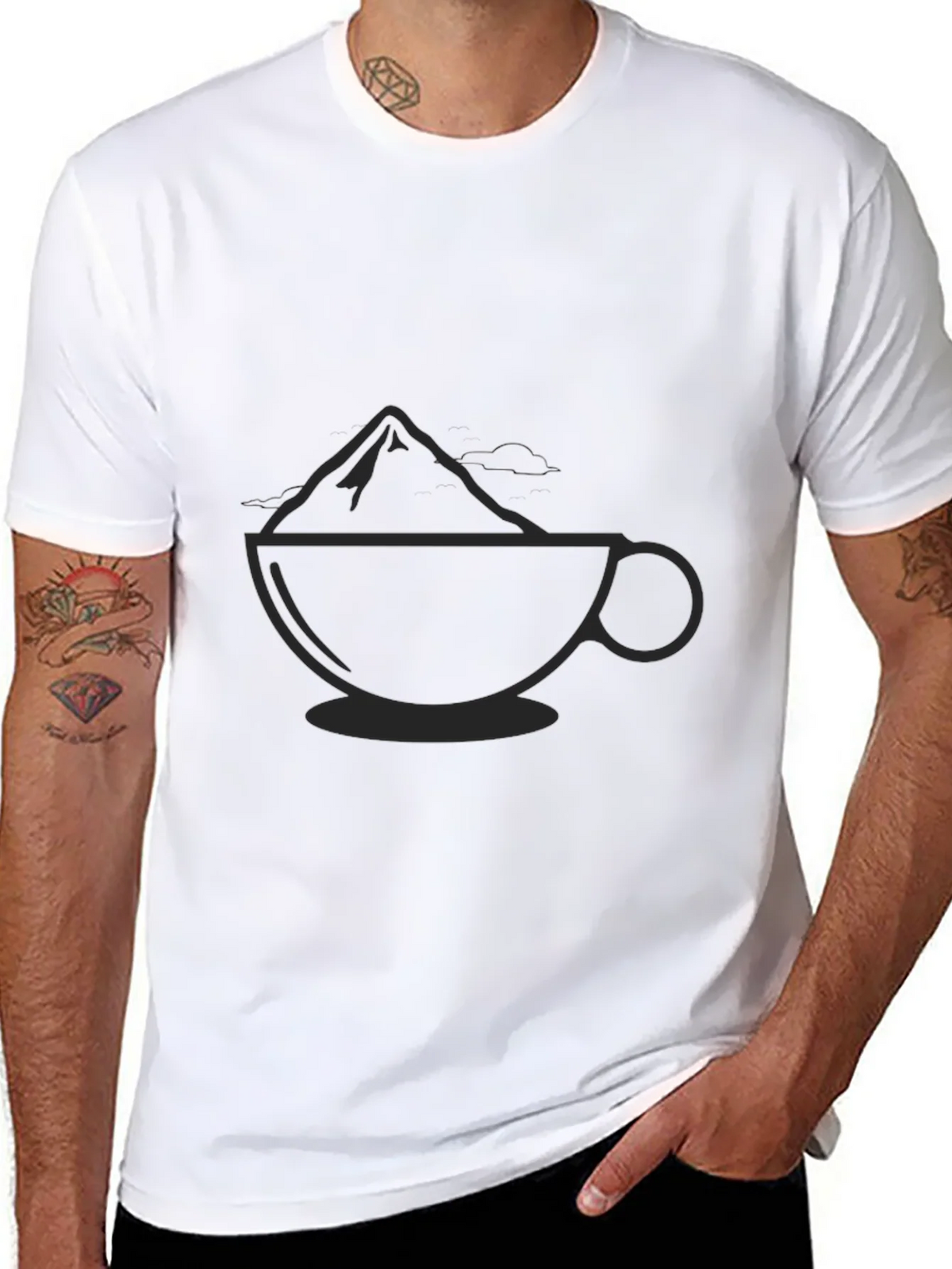 Mountain Coffee Black T-Shirt product image 9