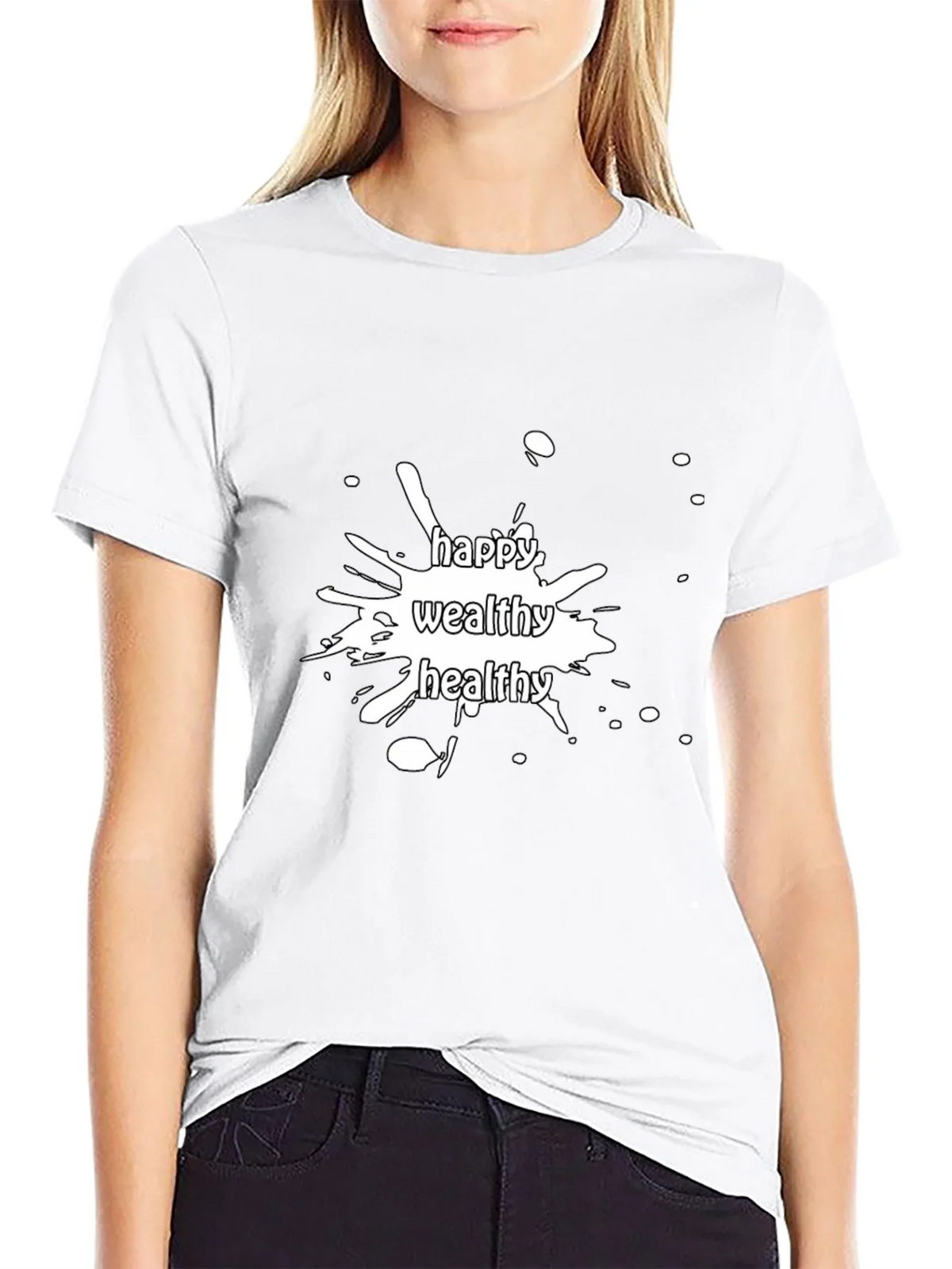 Happy Wealthy Healthy Graphic Tee product image 11