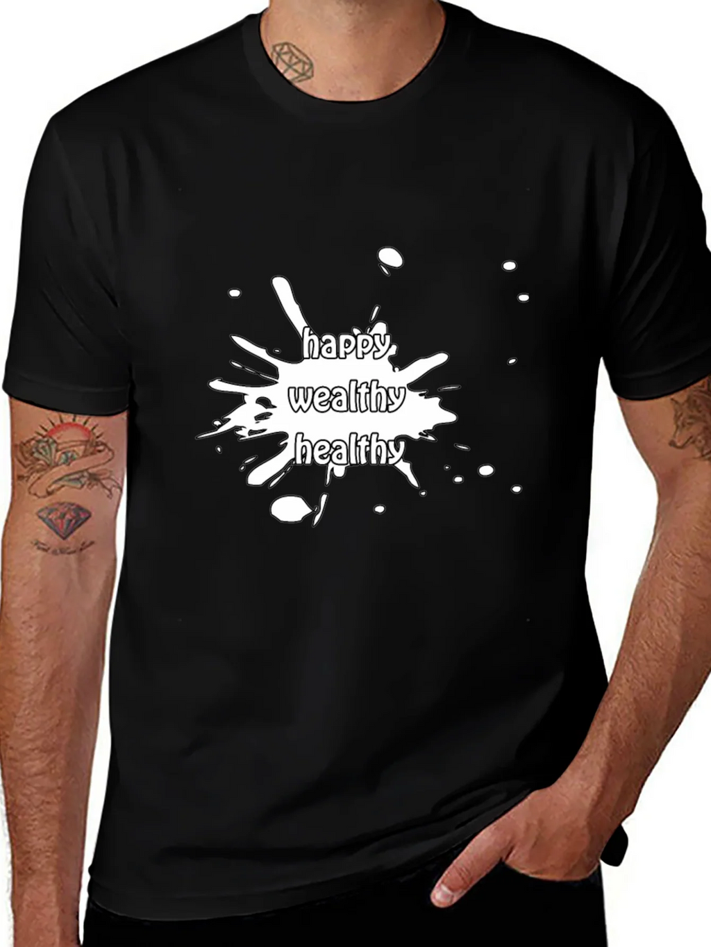 Happy Wealthy Healthy Graphic Tee product image 1