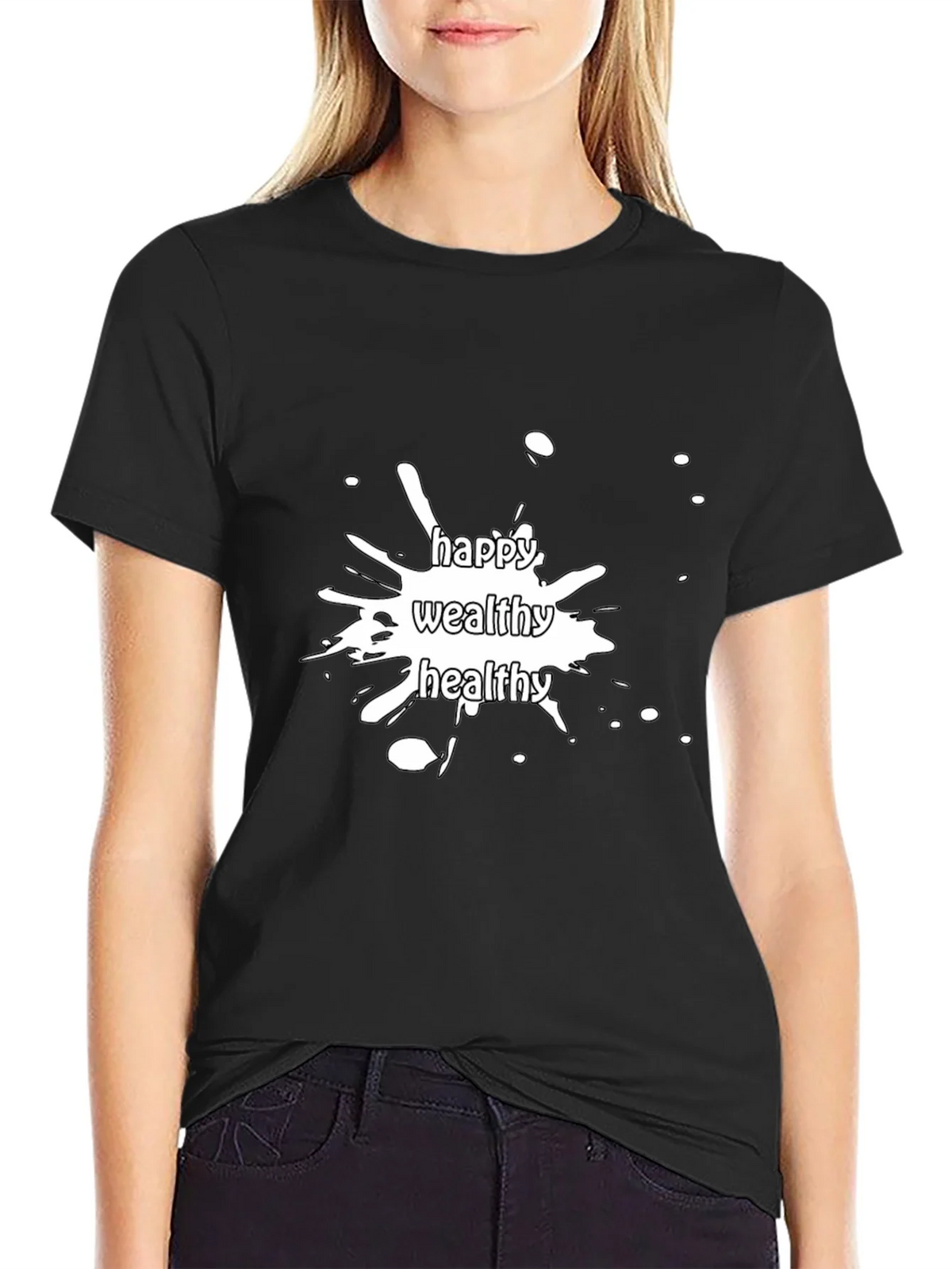 Happy Wealthy Healthy Graphic Tee product image 5