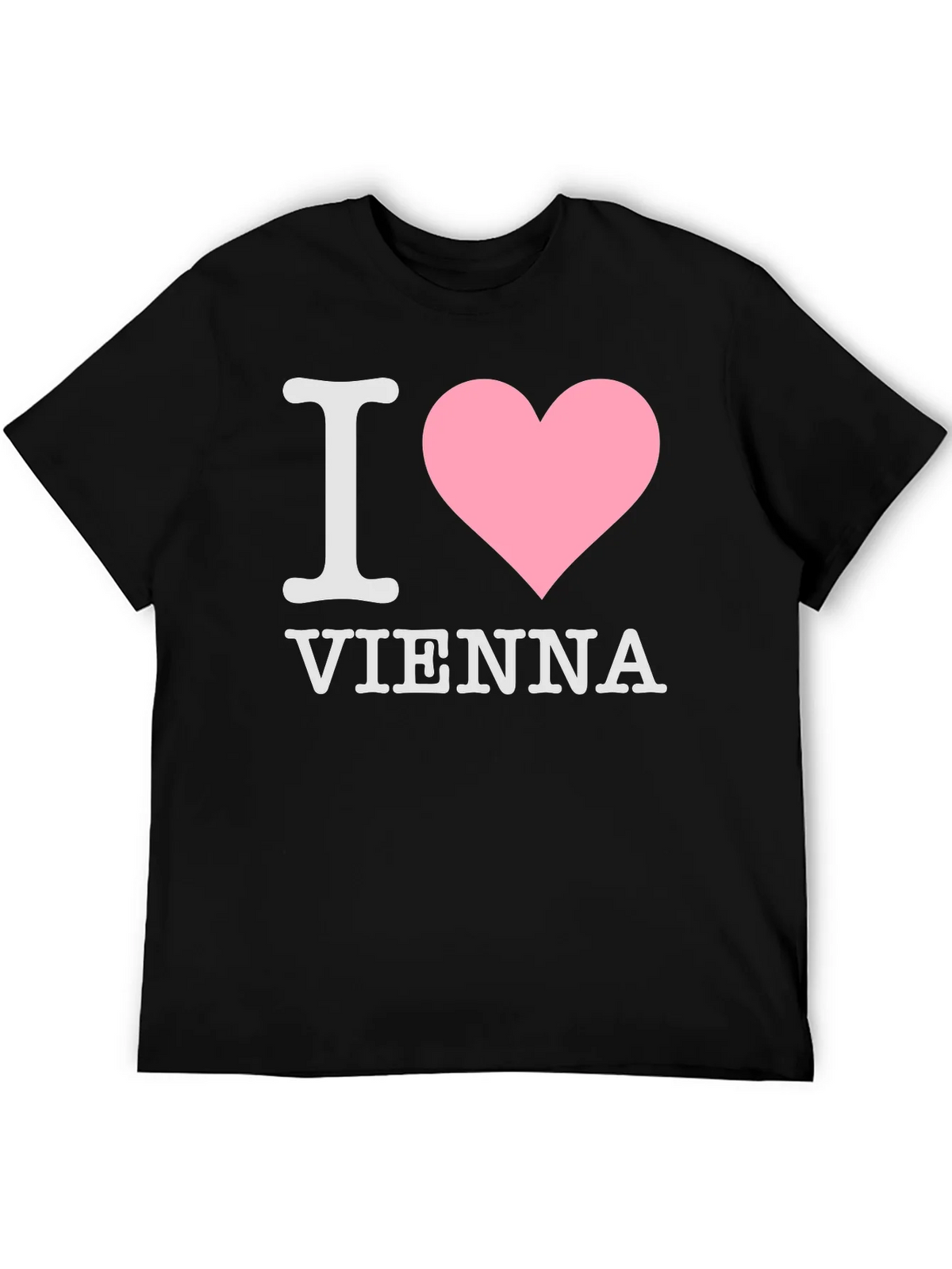 I Love Vienna T-Shirt Black Cotton product image 8