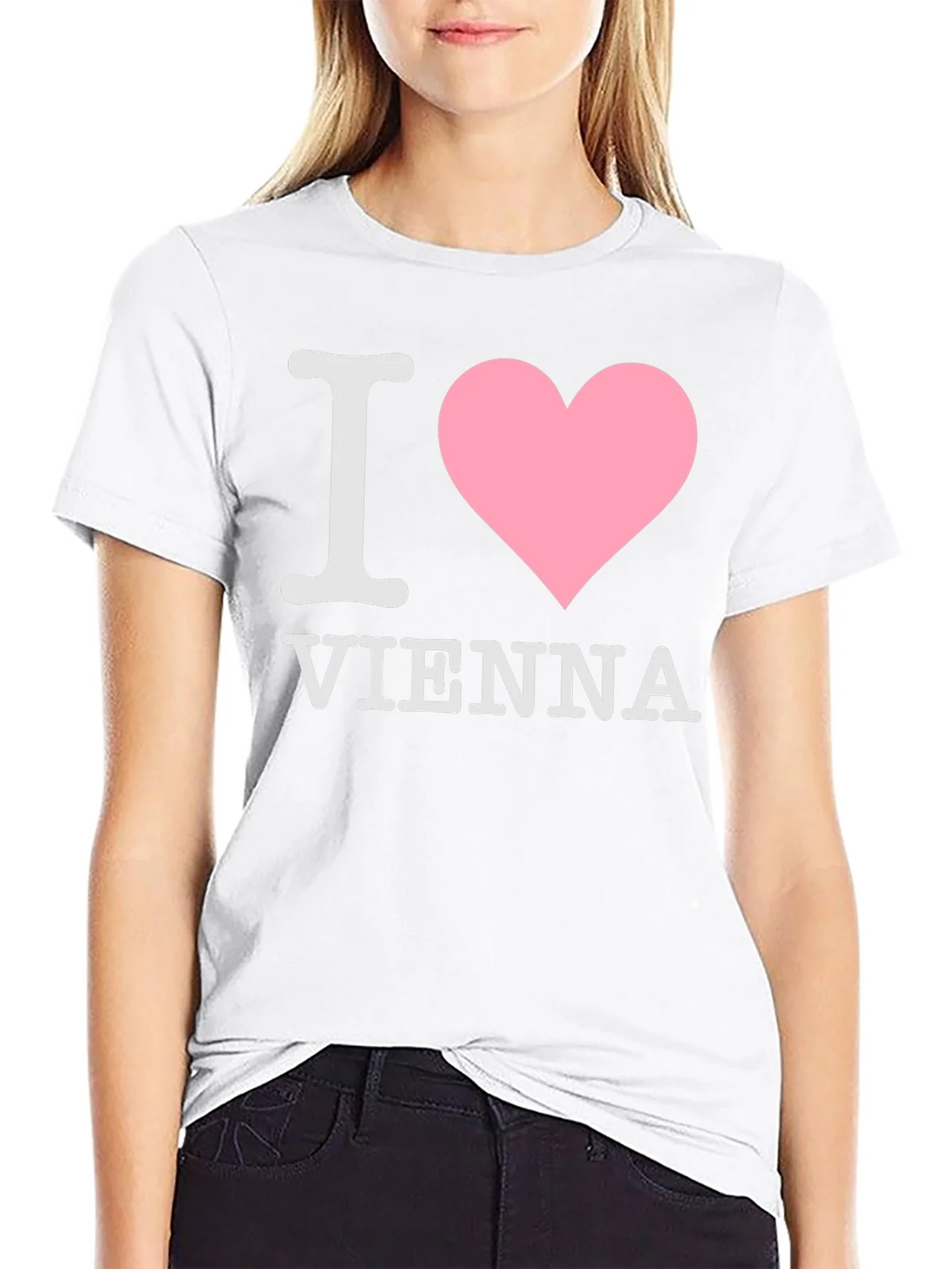I Love Vienna T-Shirt Black Cotton product image 11