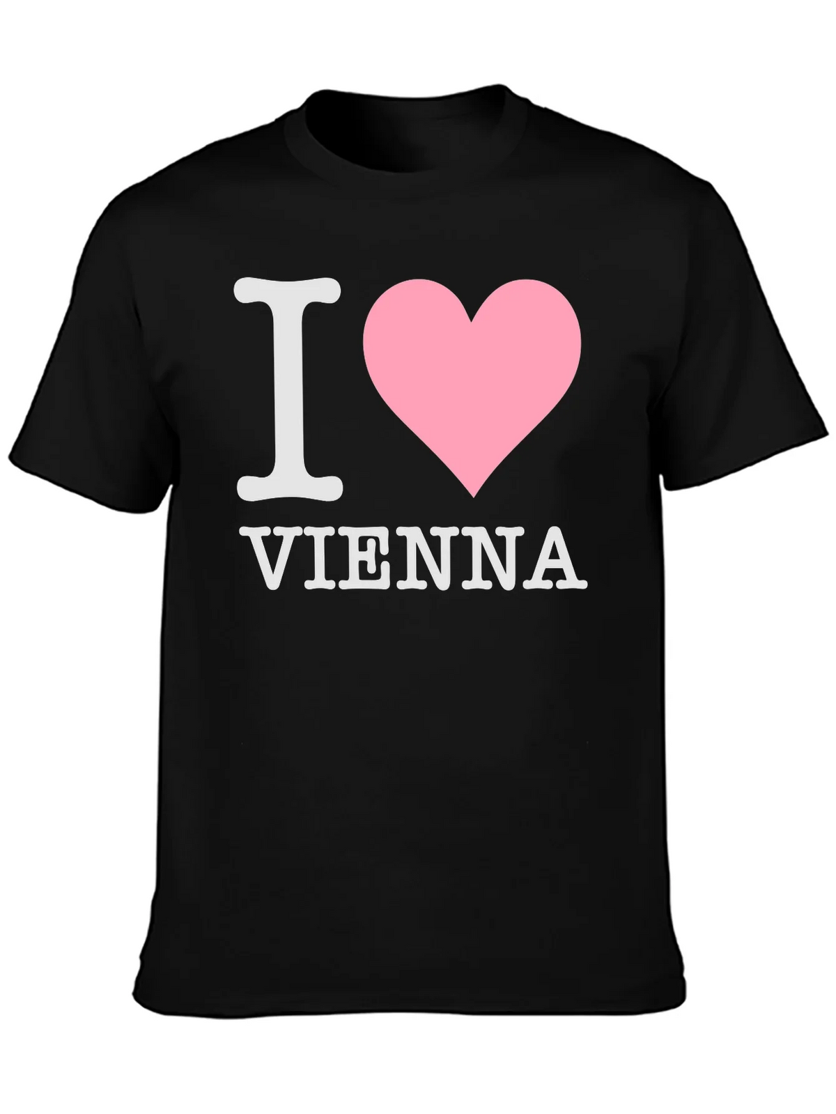 I Love Vienna T-Shirt Black Cotton product image 6