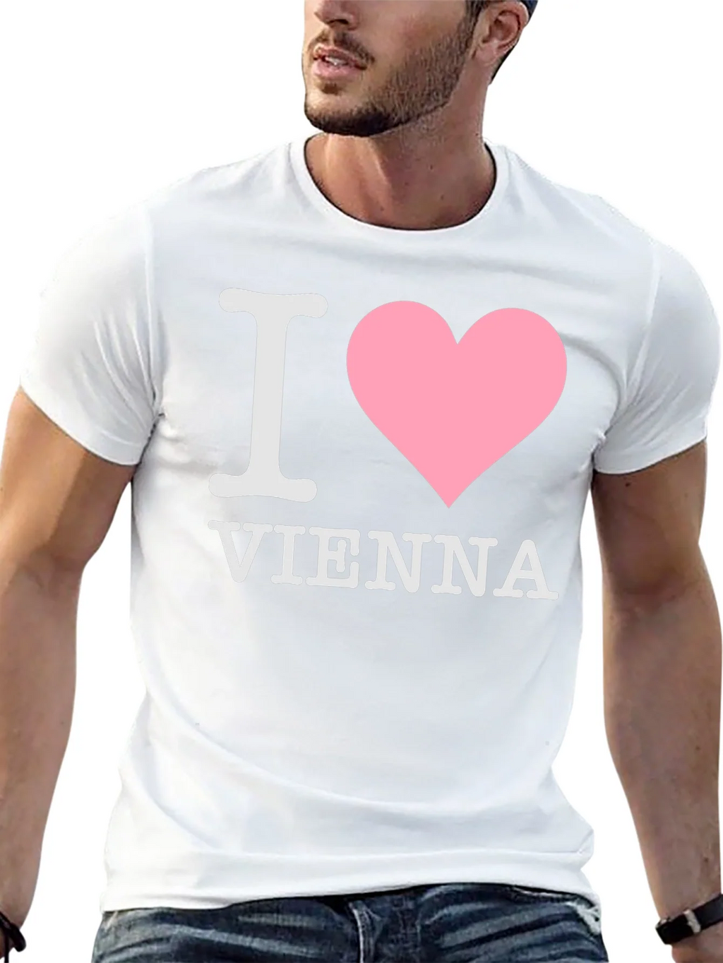I Love Vienna T-Shirt Black Cotton product image 4
