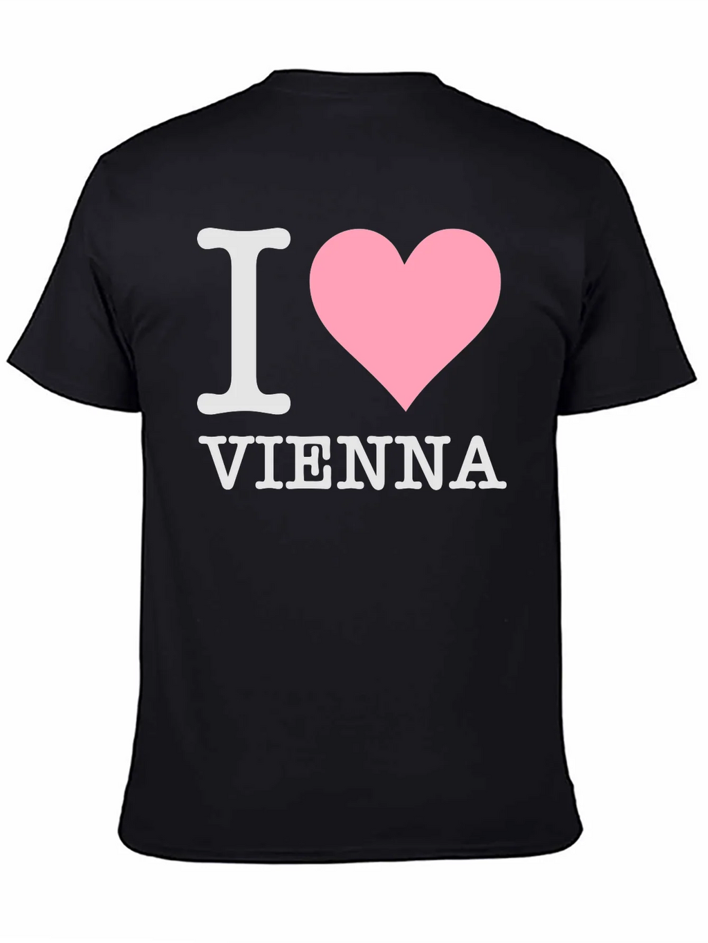 I Love Vienna T-Shirt Black Cotton product image 7