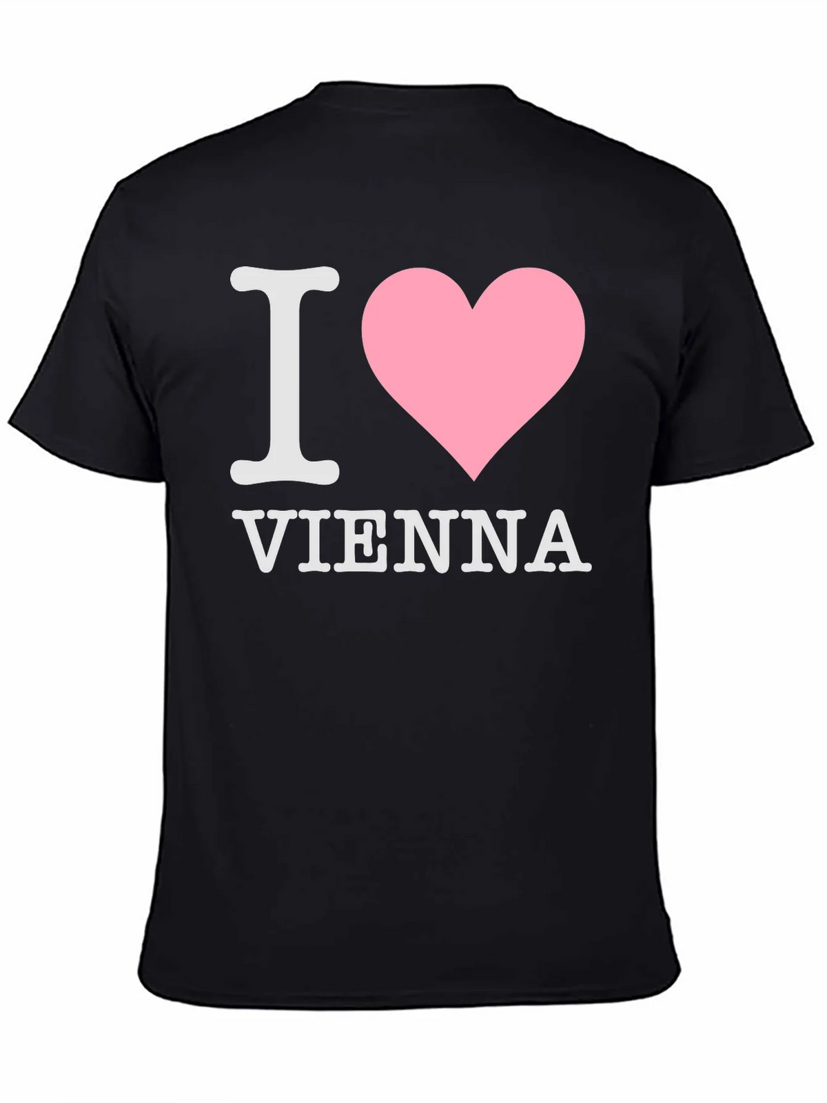 I Love Vienna T-Shirt Black Cotton product image 7