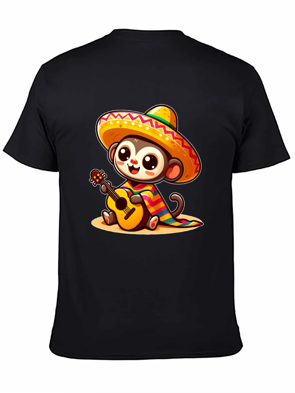 Monkey in Sombrero T-Shirt - Guitar Playing product image 7