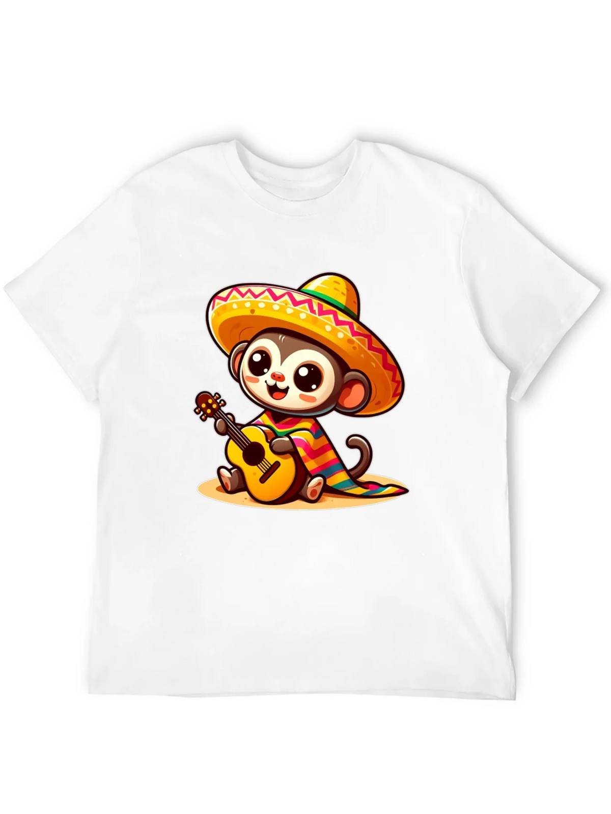 Monkey in Sombrero T-Shirt - Guitar Playing product image 3