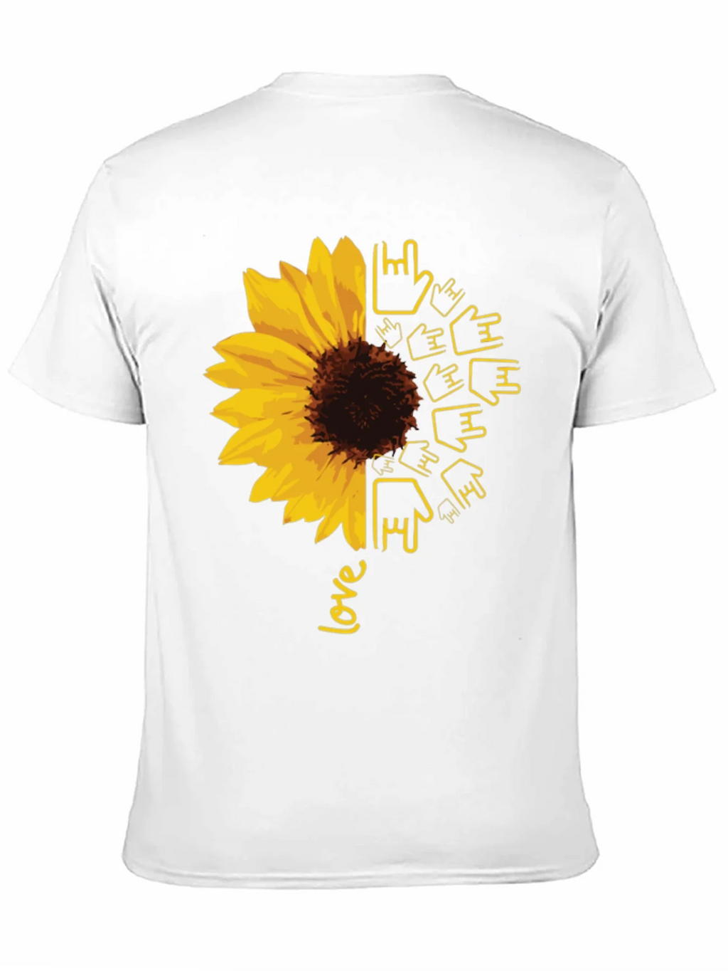 Sunflower ASL Love Graphic T-Shirt product image 2