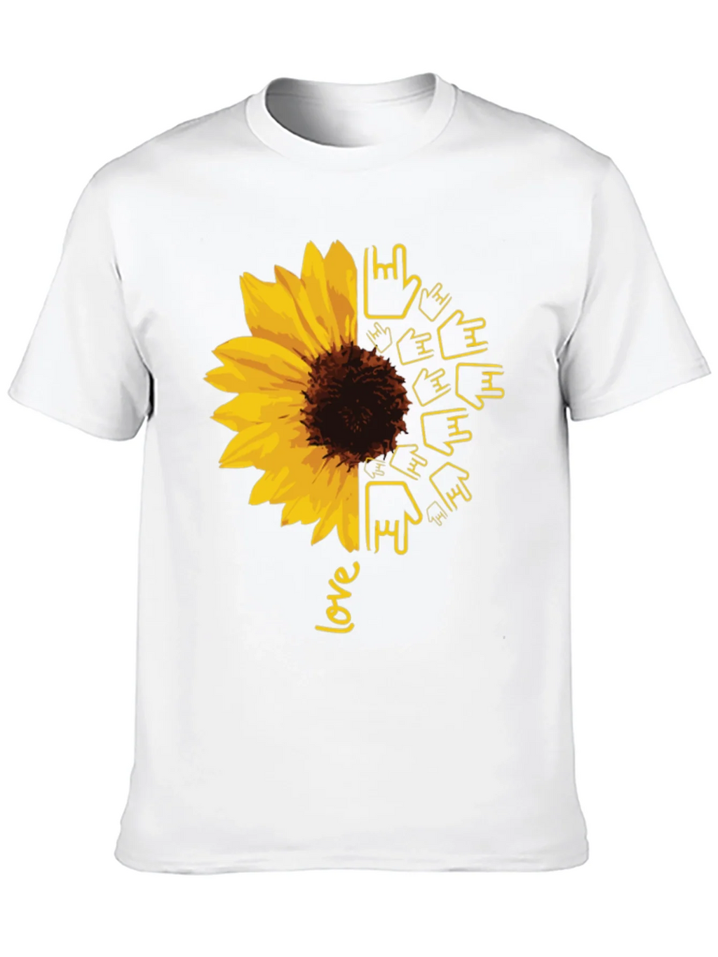 Sunflower ASL Love Graphic T-Shirt product image 12