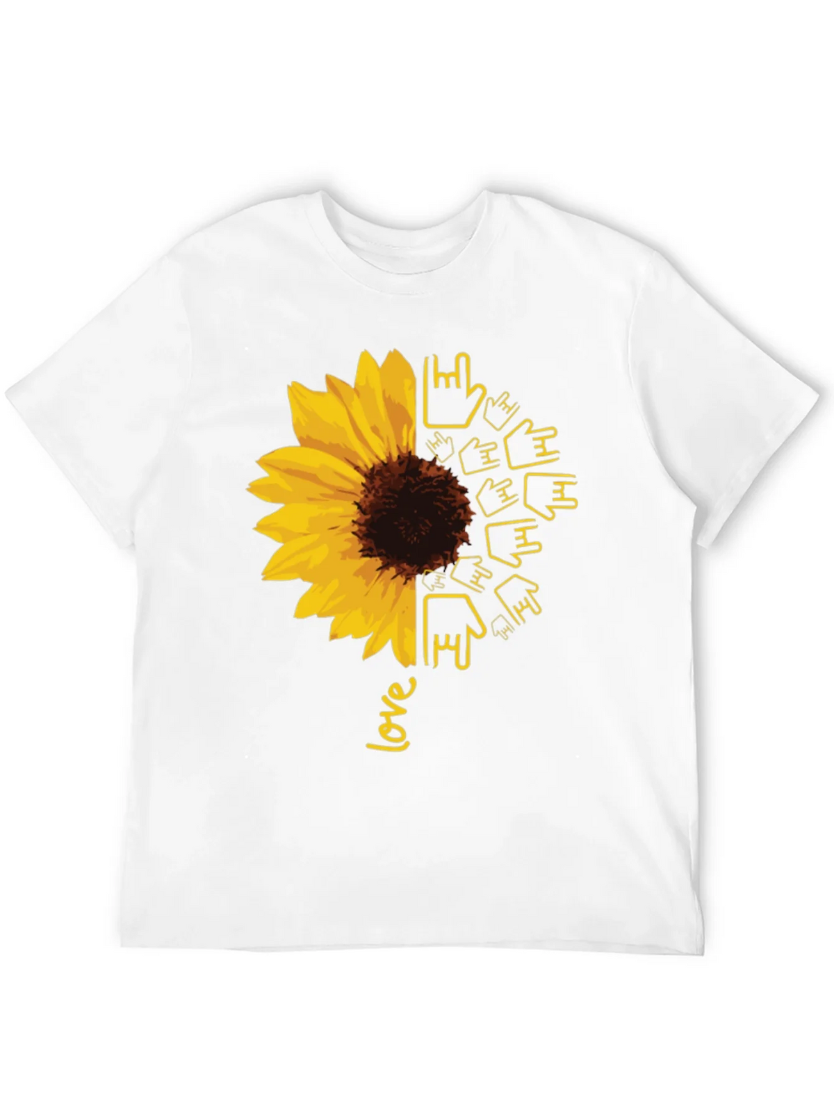 Sunflower ASL Love Graphic T-Shirt product image 3