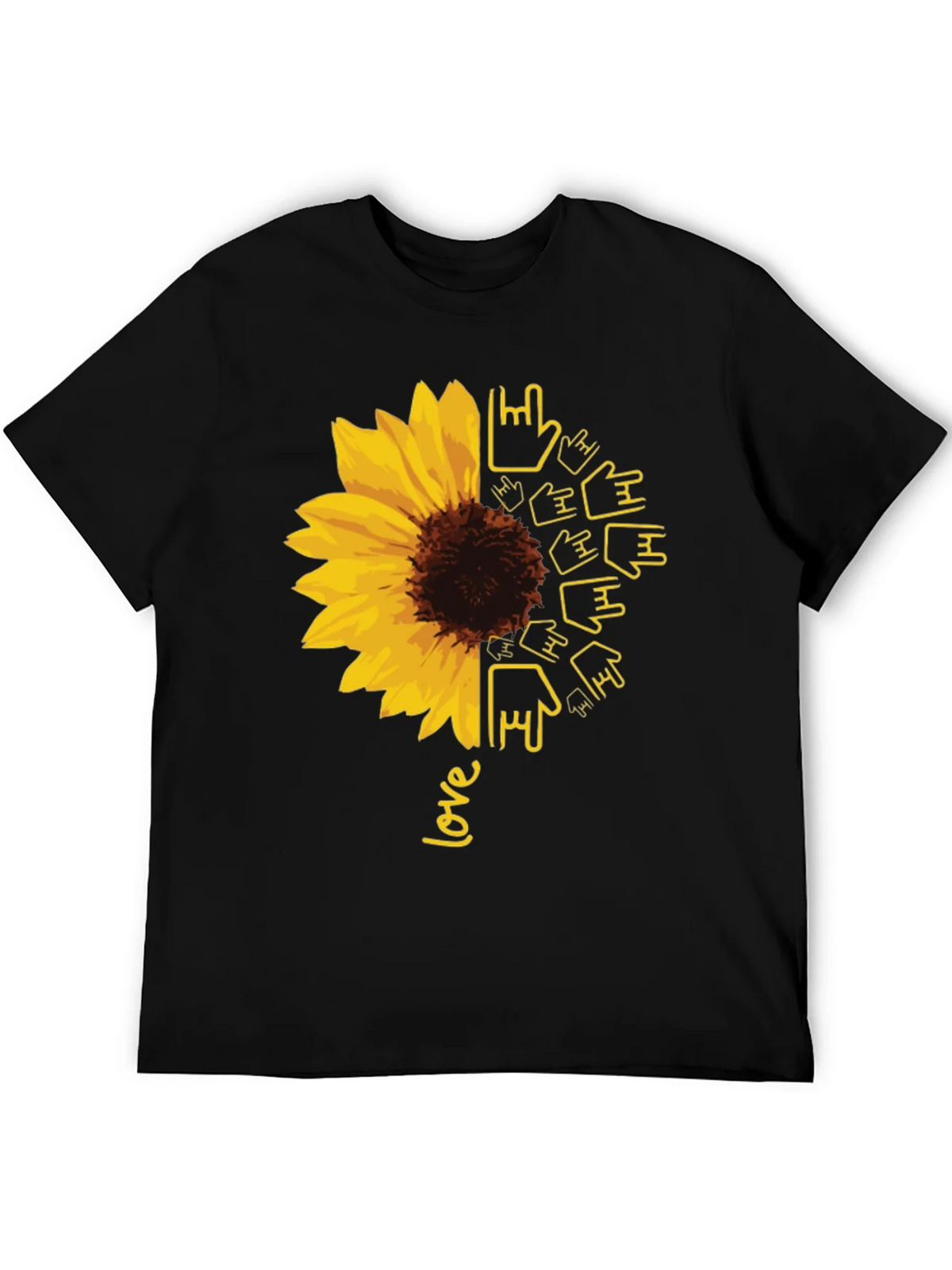 Sunflower ASL Love Graphic T-Shirt product image 8