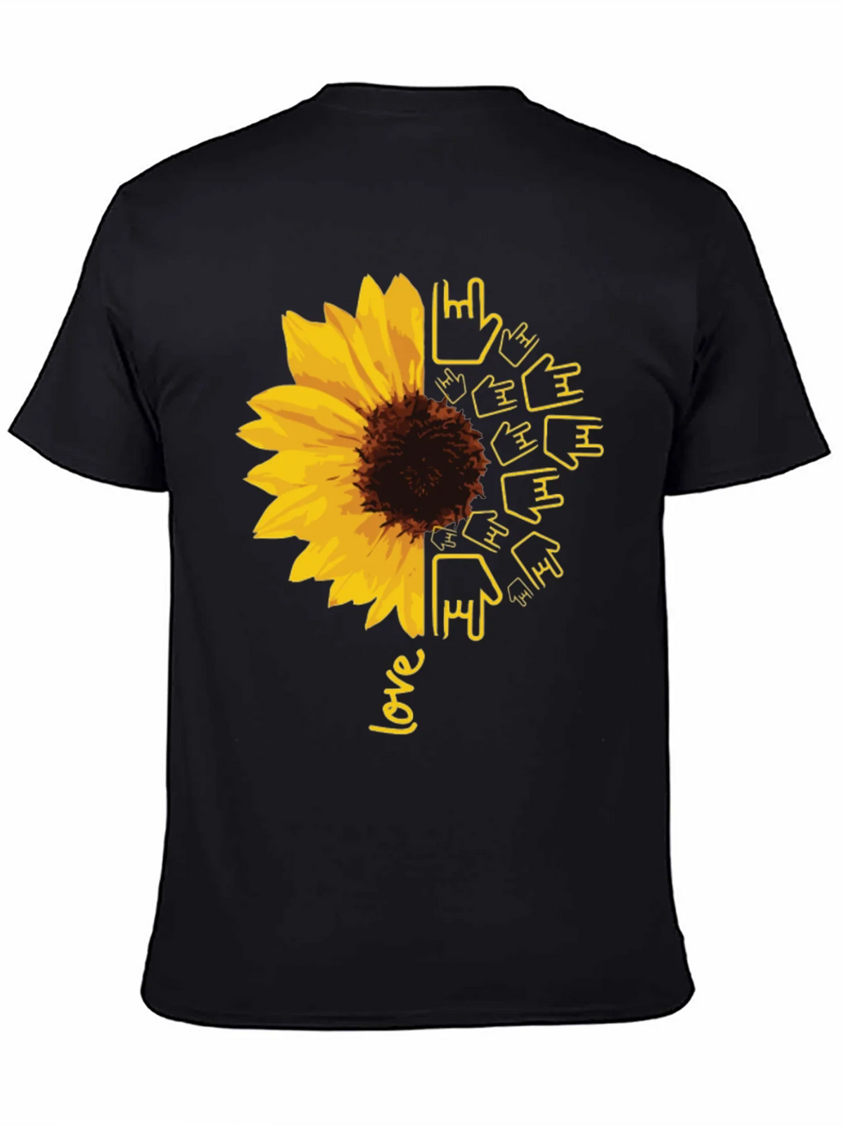 Sunflower ASL Love Graphic T-Shirt product image 7