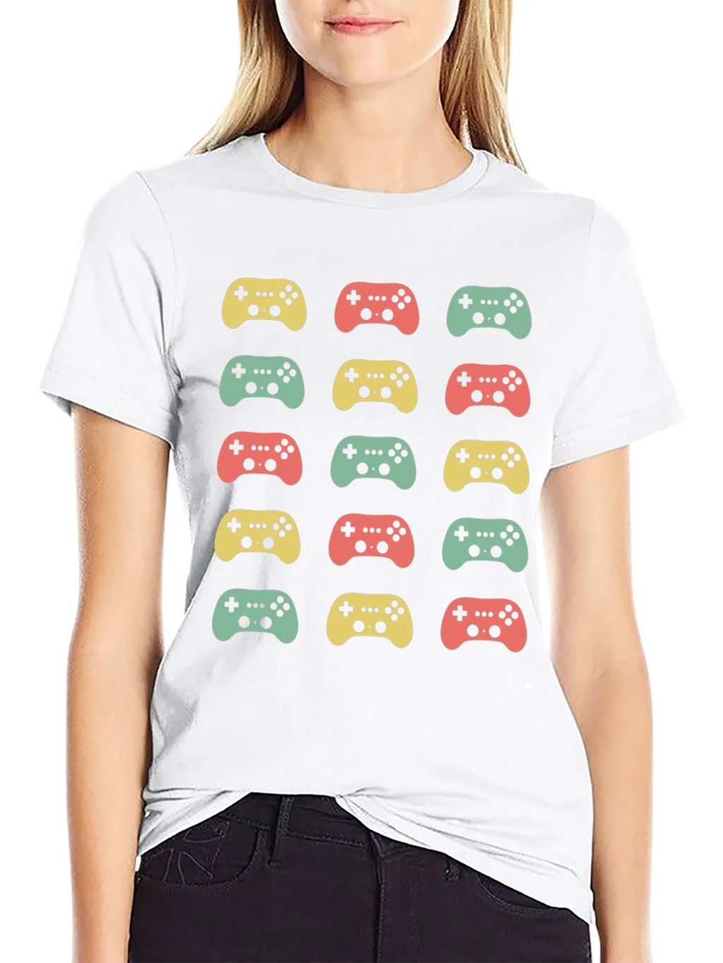 Retro Gaming Controller Pattern T-Shirt product image 9