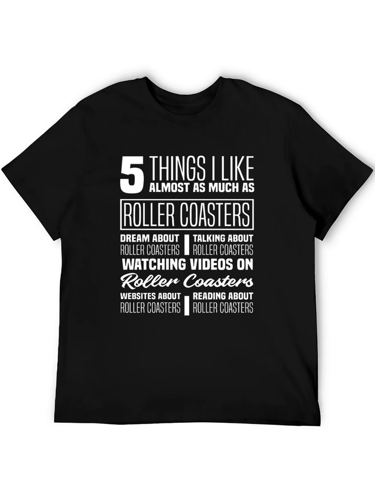 Roller Coaster Lover T-Shirt: 5 Things I Like product image 8