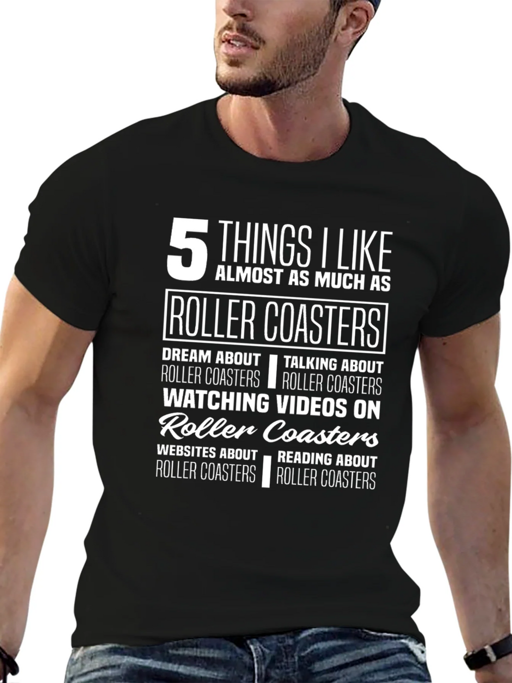 Roller Coaster Lover T-Shirt: 5 Things I Like product image 9
