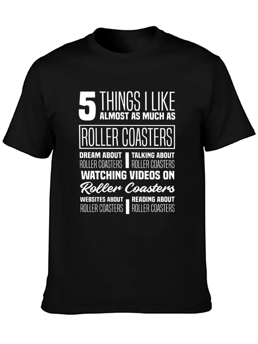 Roller Coaster Lover T-Shirt: 5 Things I Like product image 6