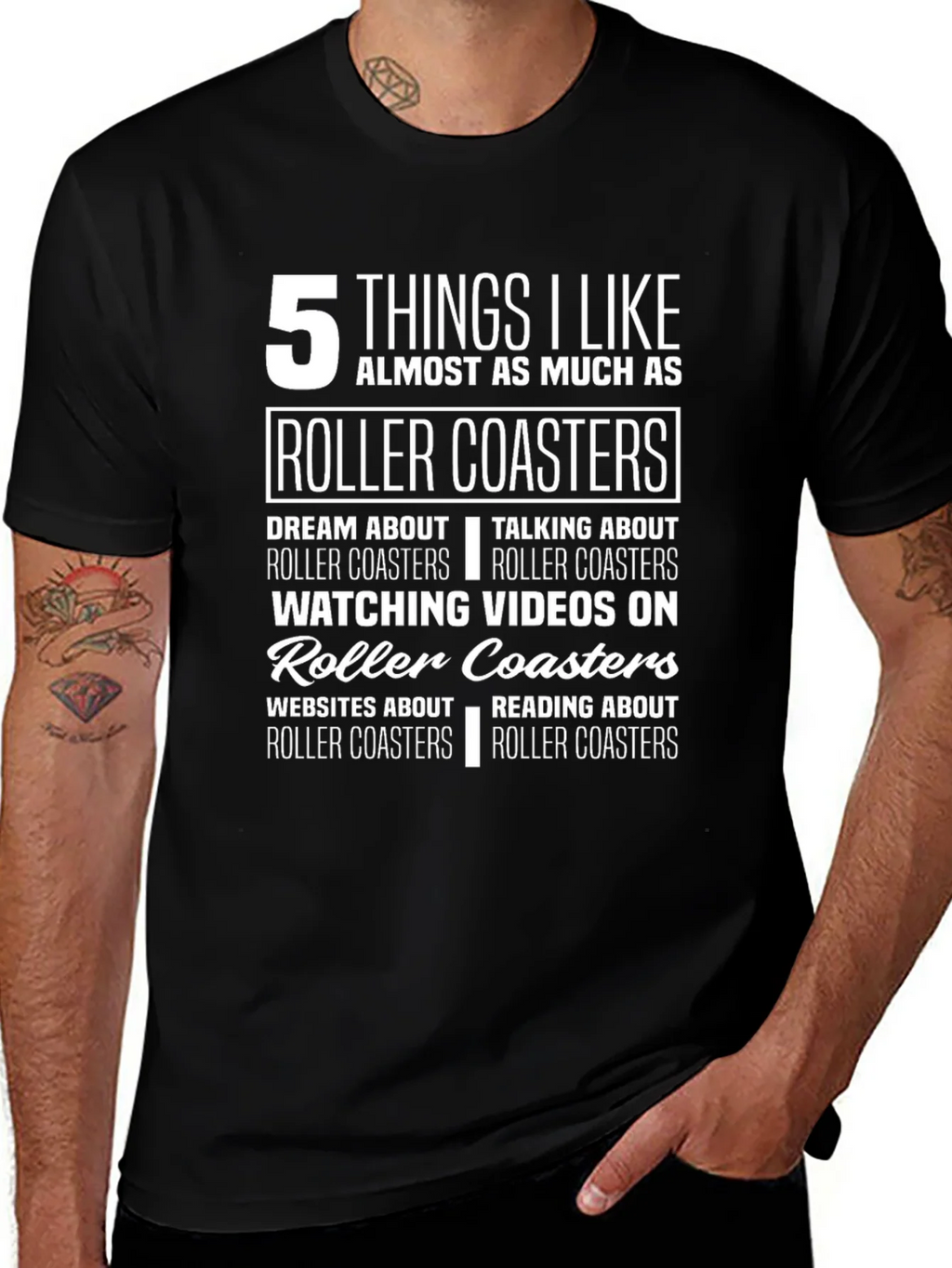 Roller Coaster Lover T-Shirt: 5 Things I Like product image 1