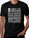 Roller Coaster Lover T-Shirt: 5 Things I Like product image 1