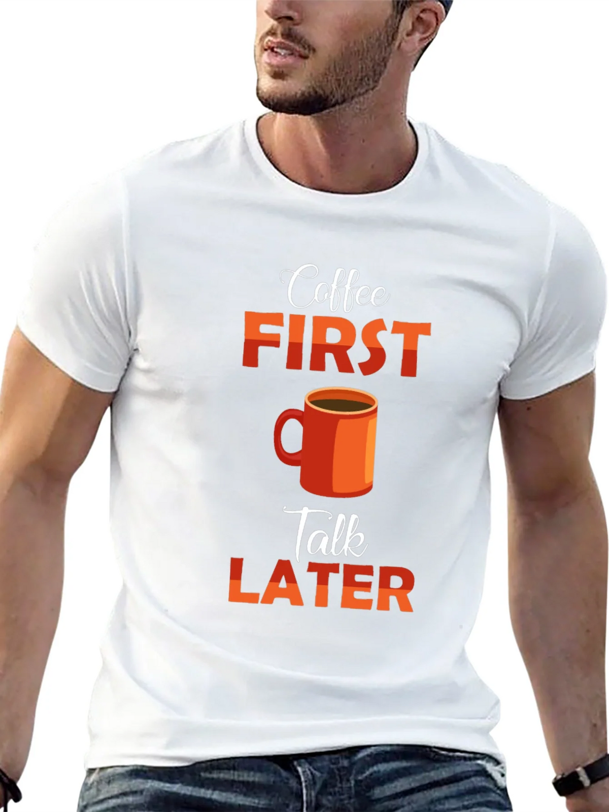 Coffee First Talk Later Graphic T-Shirt product image 4