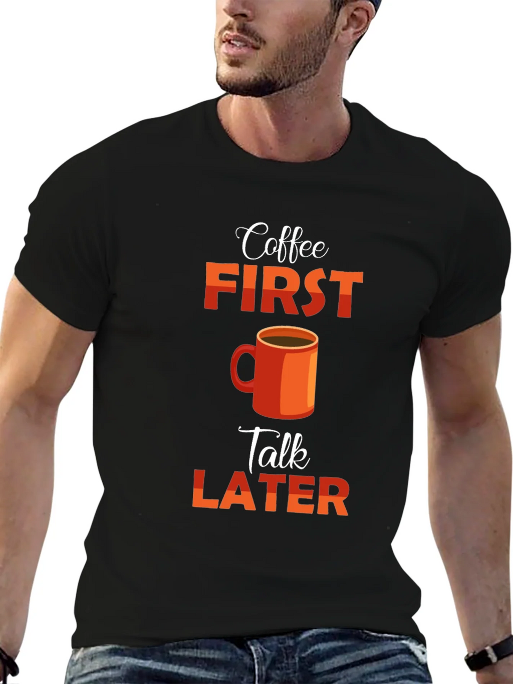 Coffee First Talk Later Graphic T-Shirt product image 9