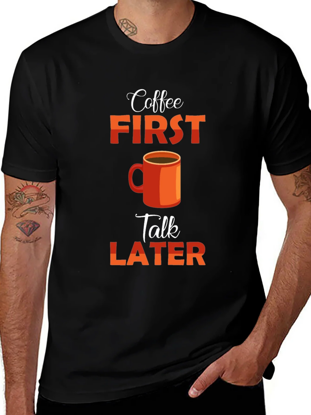 Coffee First Talk Later Graphic T-Shirt product image 1