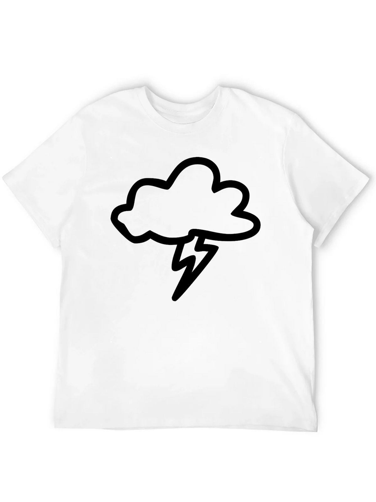 Black Cloud & Lightning Bolt Graphic Tee product image 3