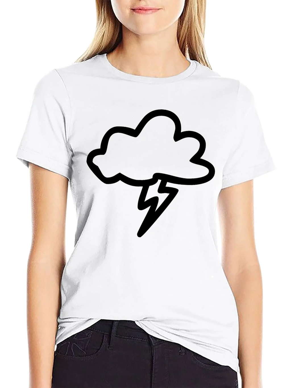 Black Cloud & Lightning Bolt Graphic Tee product image 11