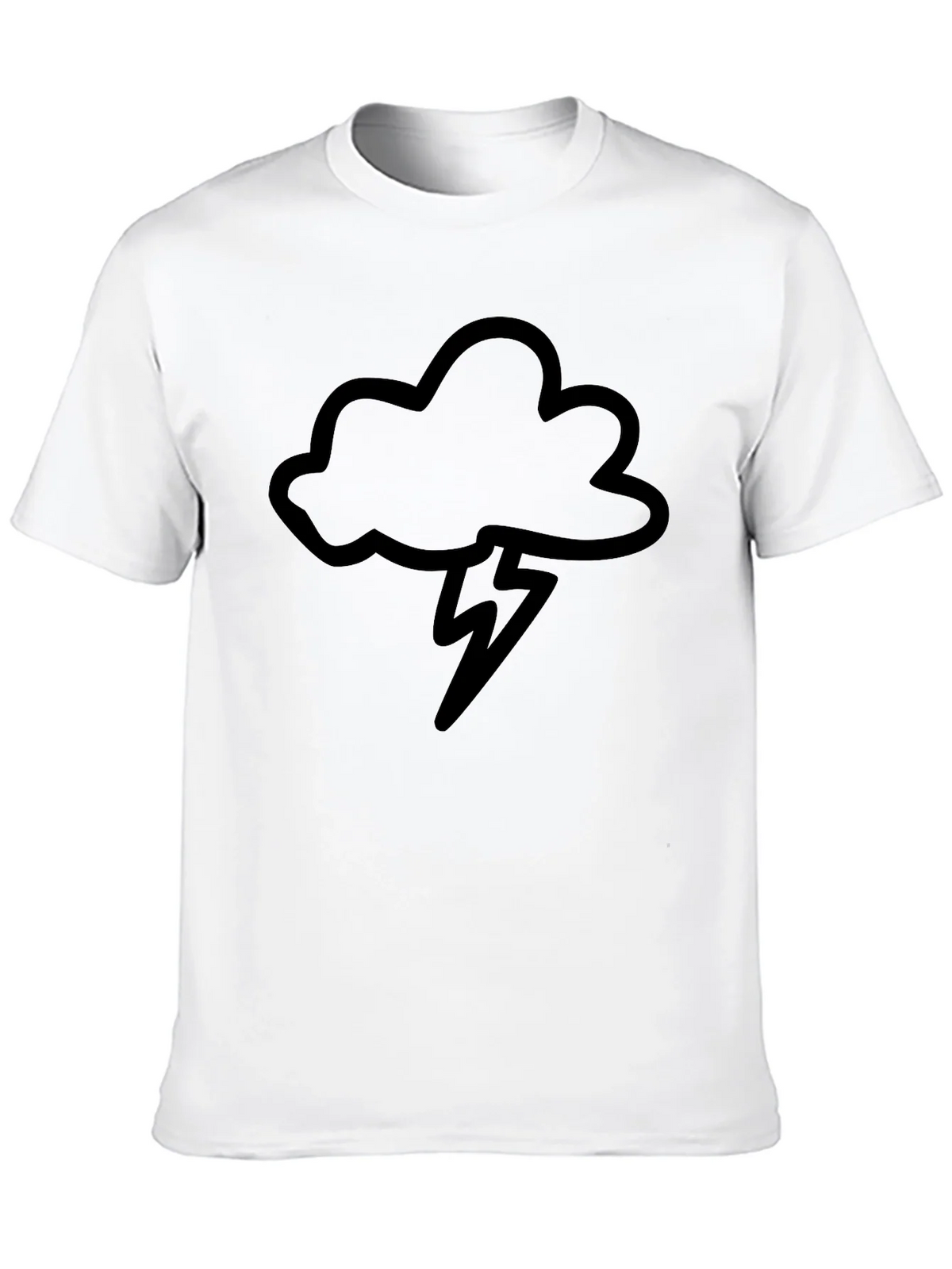 Black Cloud & Lightning Bolt Graphic Tee product image 12