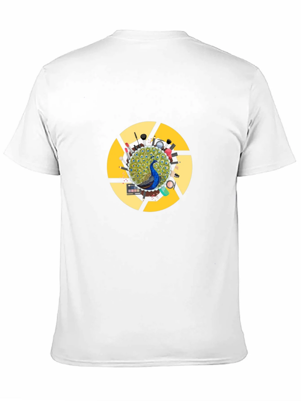 Peacock Makeup Artist T-Shirt - Black Cotton Blend product image 2