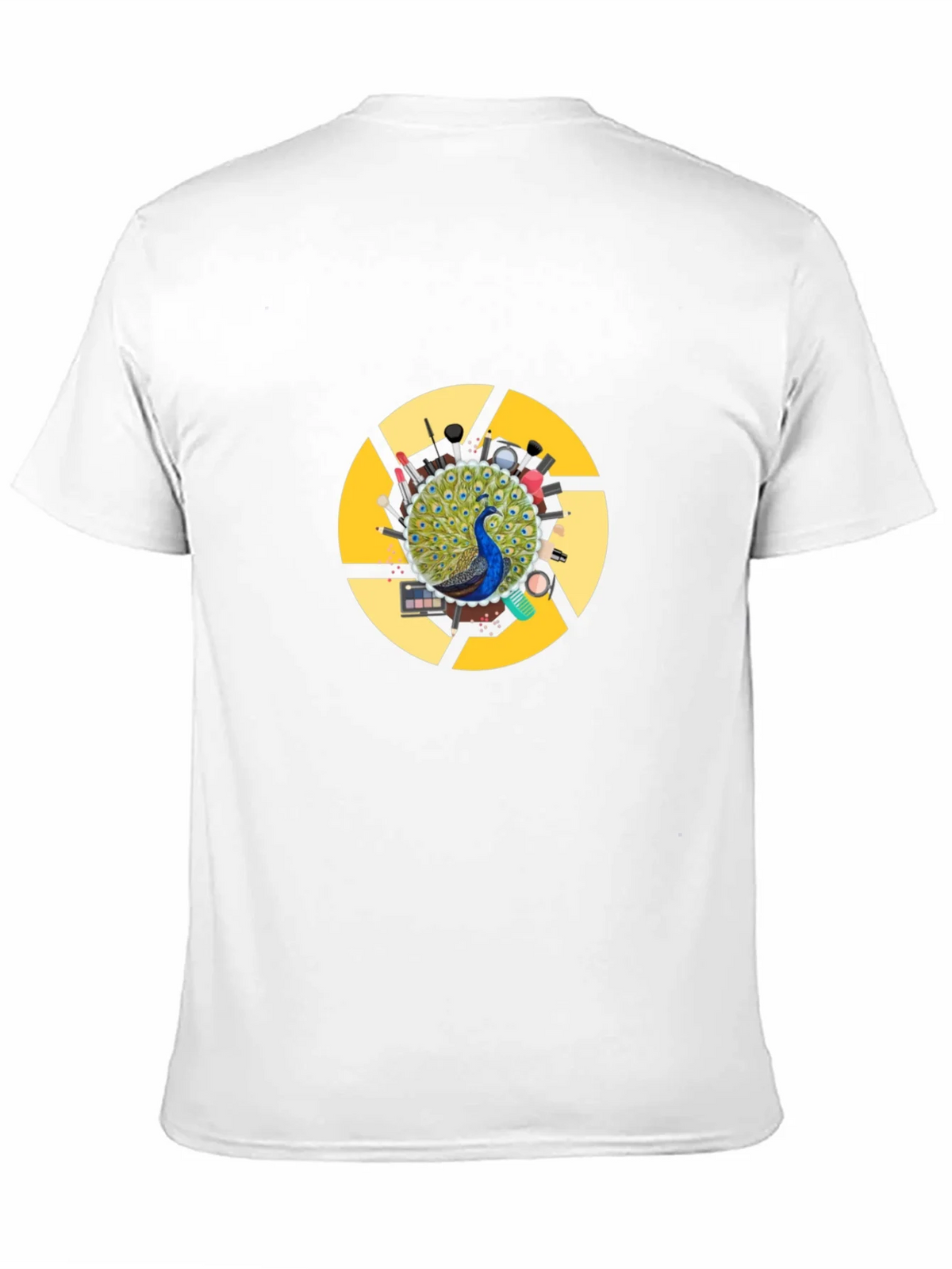 Peacock Makeup Artist T-Shirt - Black Cotton Blend product image 2