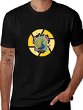 Peacock Makeup Artist T-Shirt - Black Cotton Blend product image 1