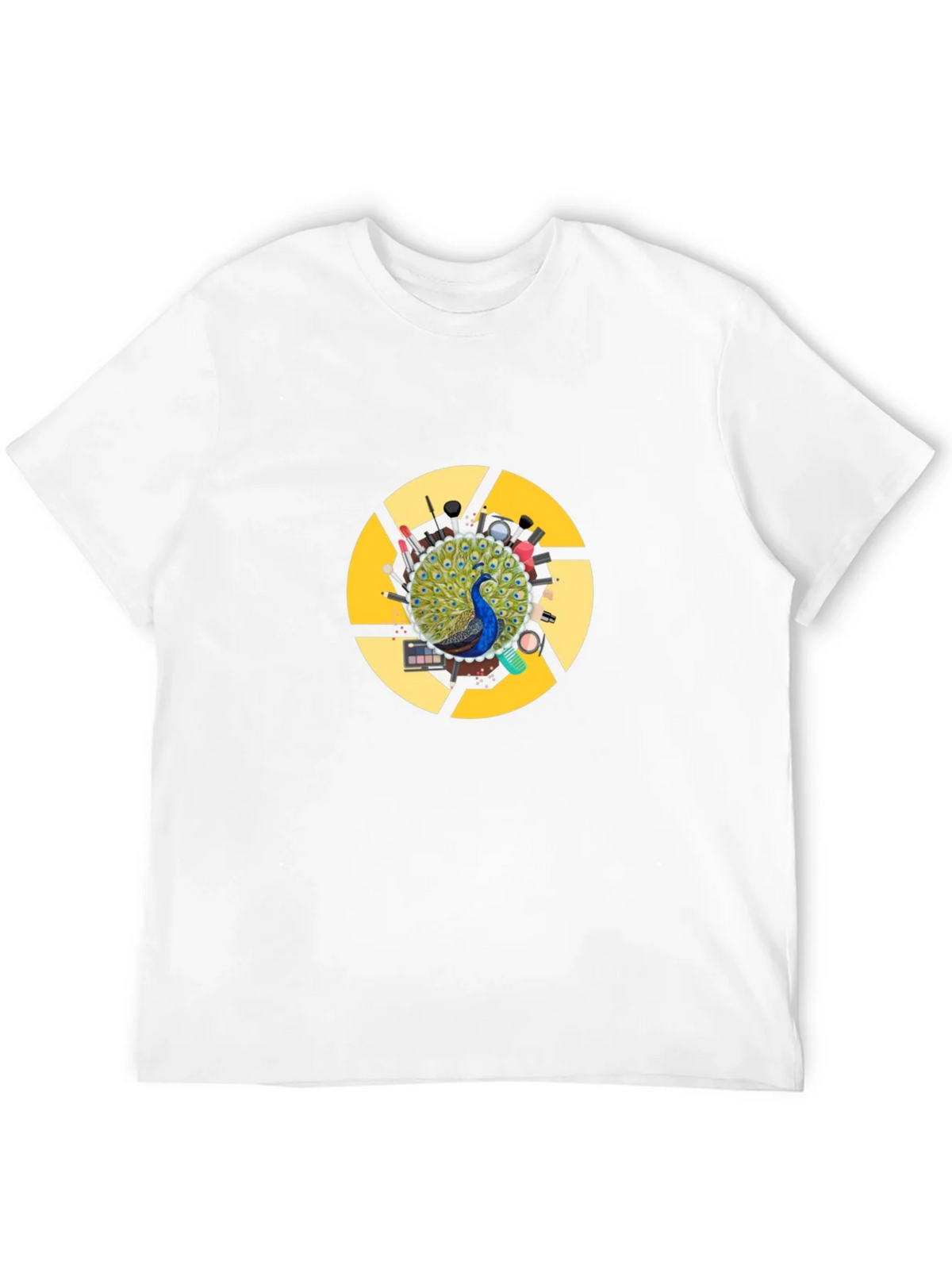 Peacock Makeup Artist T-Shirt - Black Cotton Blend product image 3