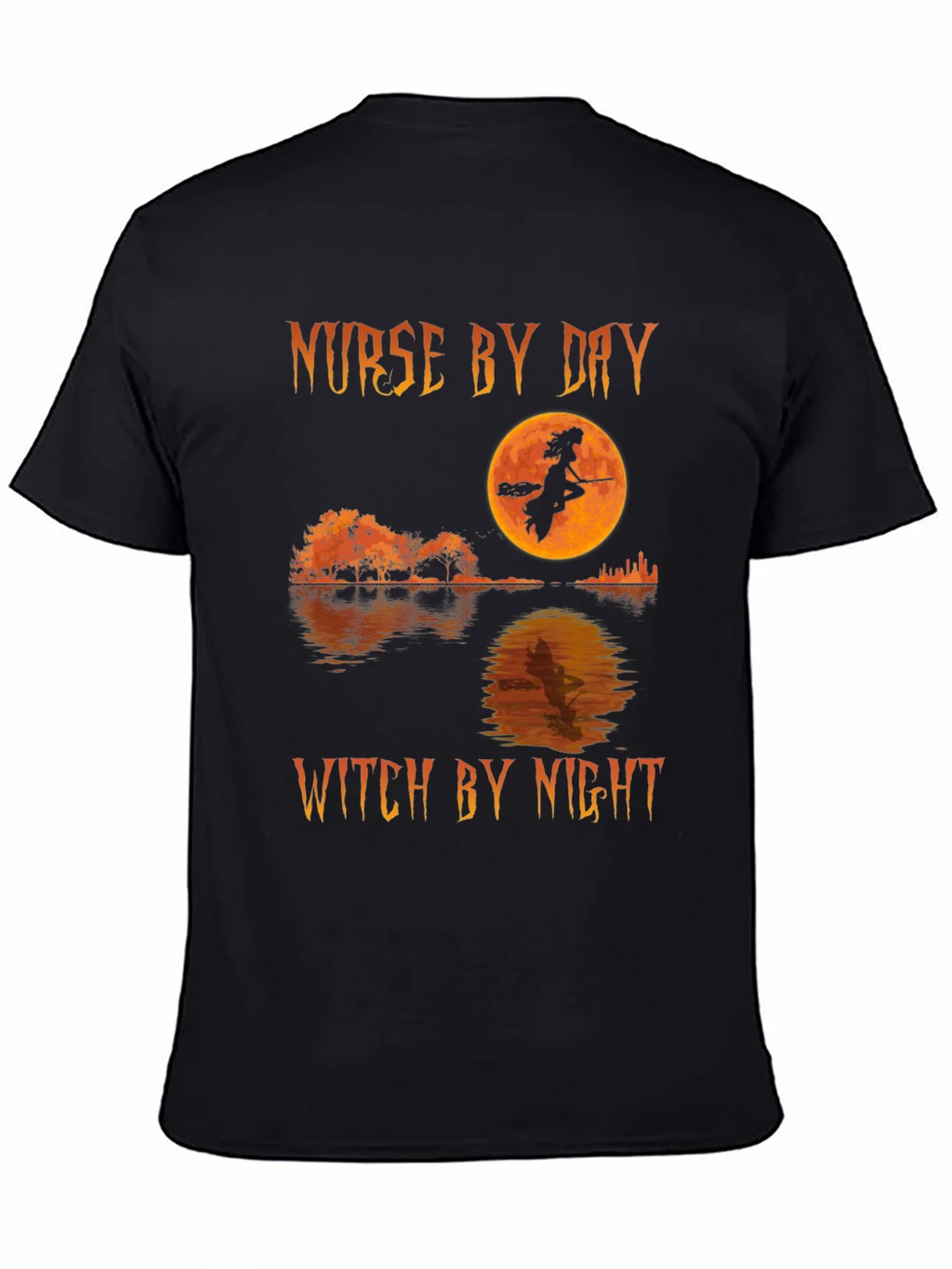 Nurse by Day Witch by Night Halloween T-Shirt product image 7