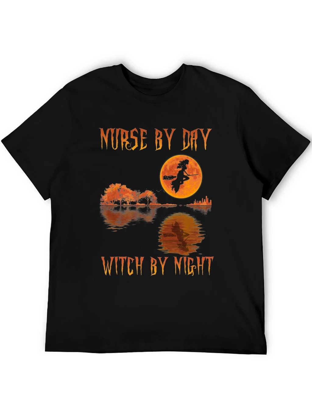 Nurse by Day Witch by Night Halloween T-Shirt product image 8