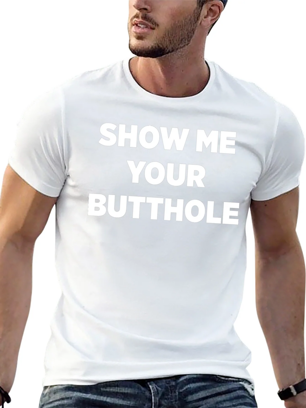 Provocative Slogan Tee - Show Me Your Butthole product image 4