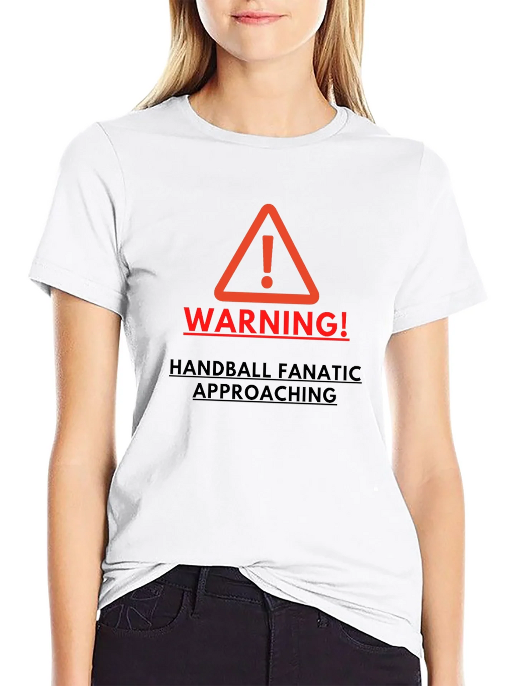 Warning Handball Fanatic Mens T-shirt product image 11