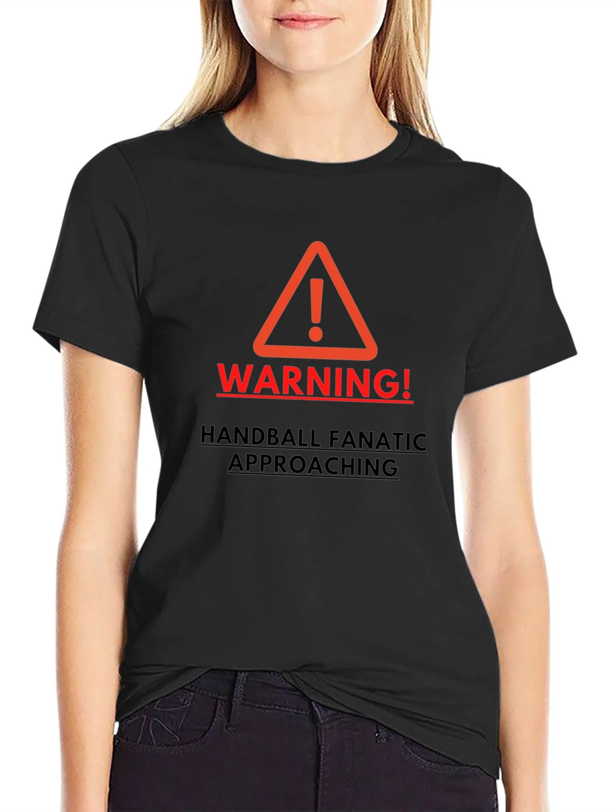 Warning Handball Fanatic Mens T-shirt product image 5