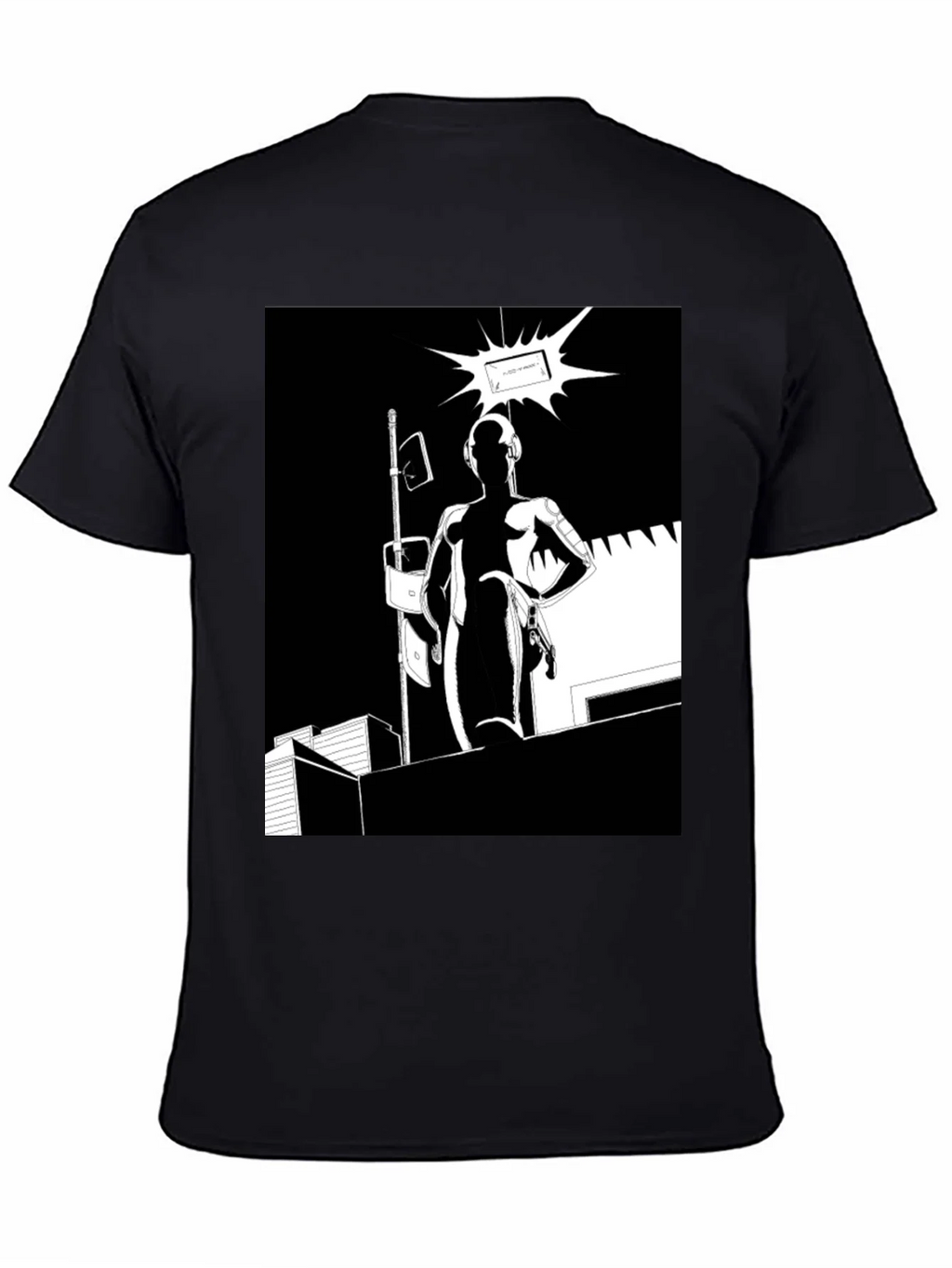 Abstract Black Graphic Tee product image 7